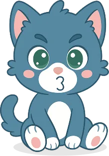 Trollercat sitting down