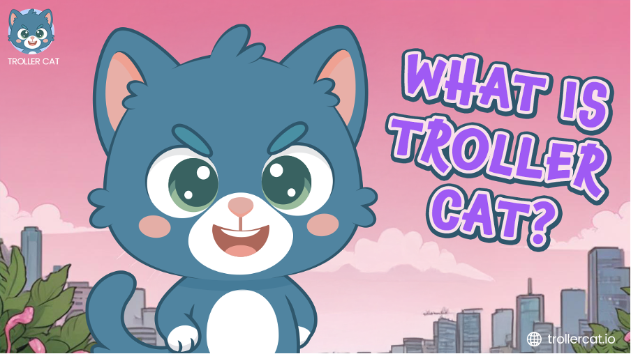 Banner with the Troller Cat Character smiling.